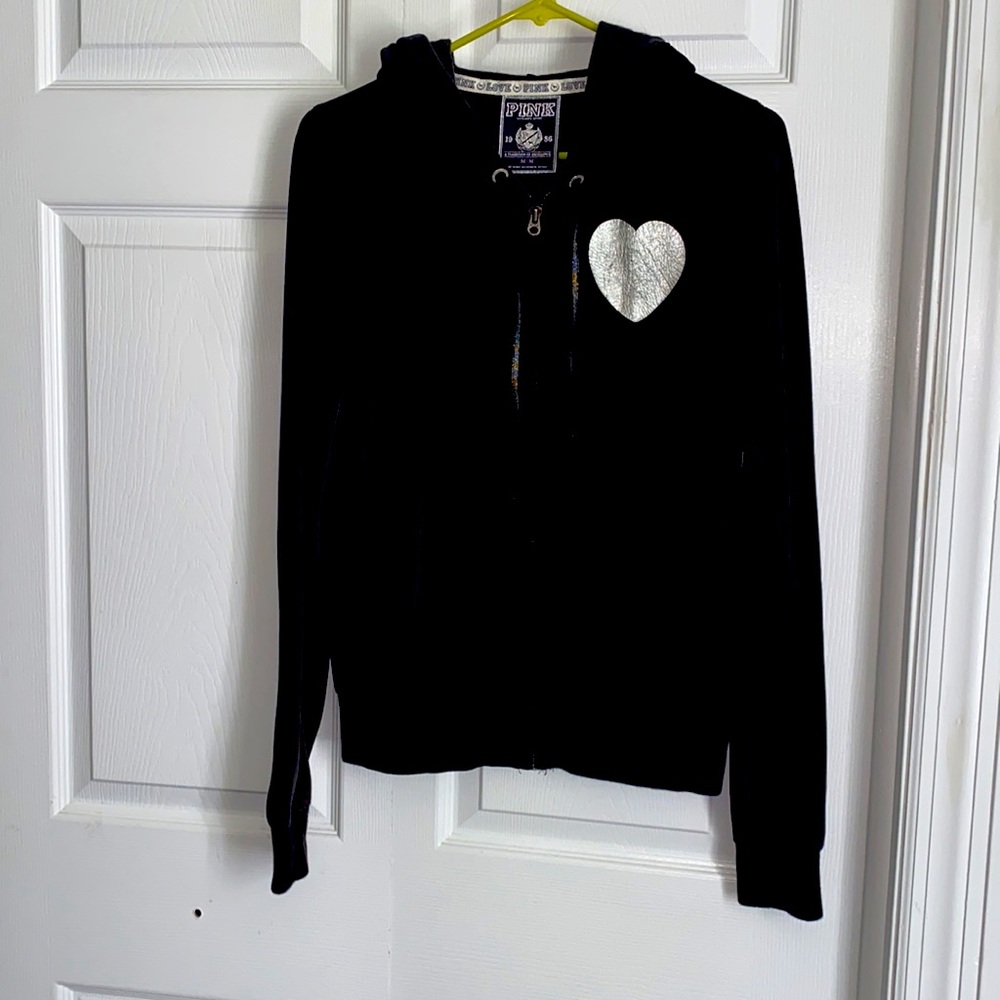 Women’s size M PINK old school full zip Hoodie!